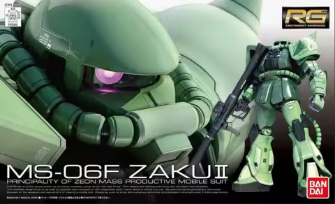 Bandai RG MS-06F Zaku II Action Figures Mobile Suit Gundam 1/144 Zeon Mecha Hobby Collection Gifts
