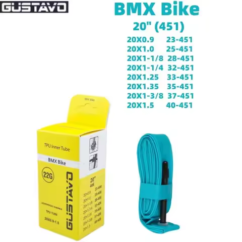 GUSTAVO TPU Bike Inner Tube BMX Bicycle Tire Tubes 20" 451 20x0.9/1.0/1-1/8 1-1/4 /1.25/1.35 1-3/8/1