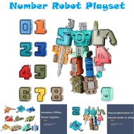 Ready Stock 0-9 Transformers Number Robot Toys Digital Assembly Toys Educational toys Car Toys Maina