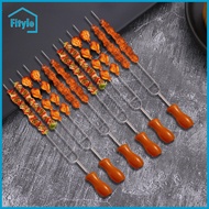 6Pcs Roasting Forks BBQ Skewers Barbecue Forks BBQ Meat Fork Campfire Fork for Grilling