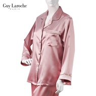 ชุดนอน แบรนด์ Guy Laroche ปาจามา ผ้า SATIN  เสื้อแขนยาว กางเกงขายาว ตกแต่งปลายแขน กระเป๋า ปลายขากางเกง ทูโทน FG3795 GV3535 ( M - XL)