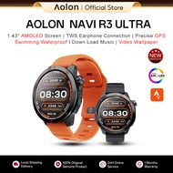 [New GPS] Aolon Navi R3 Ultra Smartwatch GPS 46mm AMOLED 60Hz Waterproof 3ATM Music Bluetooth TWS Wa
