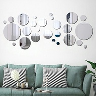 Set Of 11pcs Mirror Sticker Home Decor Wall Cermin Sticker Hiasan Dinding  Ready Stock🔥