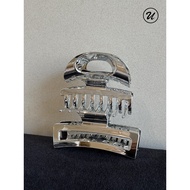 B2U Korea Imported Silver Metal Grab Clip Minimalist Cool Style Shark Clip Hair Clip Hairpin