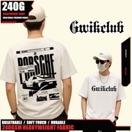 911 GT3 RS Poster Back Tee — Unisex Oversize Streetwear (White/Pink/Purple)