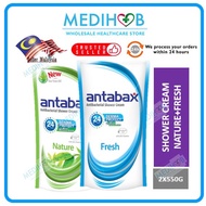 Antabax NATURE+FRESH Antibacterial Shower Cream 2X550ml