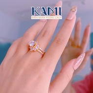 Nhẫn hột cao gắn đá đế cao siêu sáng Kami N26