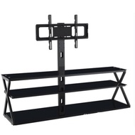 Simple Large Export Triplex Glass Cross Leg TV Cabinet Movable TV Bracket