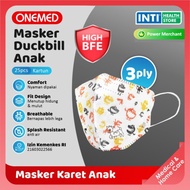 ONEMED MASKER DUCKBILL ANAK 3 PLY / MASKER ANAK / MASKER KARET ANAK