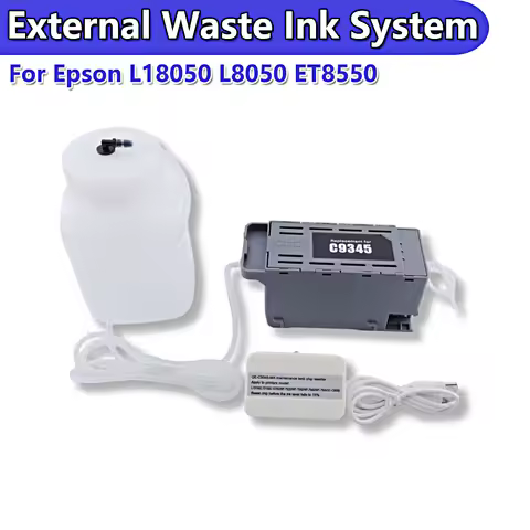 DTF External Waste Ink System C9345 Resetter Maintenance Tank Sublimation Printer For Epson L18050 L