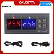 [calcutta] STC-3008 DC 12/24V AC 220V Dual Digital Electronic Temperature Controller Sensor