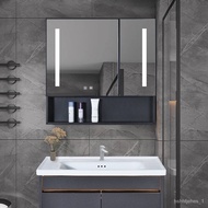 Alumimum Customized Smart Bathroom Mirror Cabinet BathroomLEDLamp Anti-Fog Bathroom Cabinet Household Bathroom Cabinet M