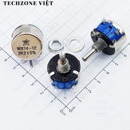 WX14-12-222 Variable Resistor, Potentiometer 2.2 KOhm 3W 5% TechZone Viet