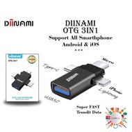 DA2779 DIINAMI OTG 3IN1 TYPE-C LIGHTING (IPHONE USB ) MICRO USB TYPE C ANDROID APPLE IPHONE IPAD MULTI DAVICES