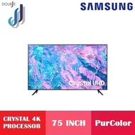 SAMSUNG 75 Inch CU7000 4K UHD Smart TV Crystal Processor 4K UA75CU7000KXXM