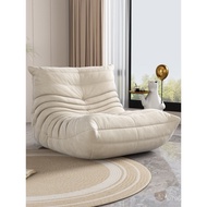 Wind Lazy Sofa Cream Single Sofa Balcony Caterpillar Living Room Leisure Tatami Reclining Influencer