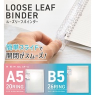 Binder A5 & B5 size Empty File A5 (20 Rings) And B5 (26 1 From Japan