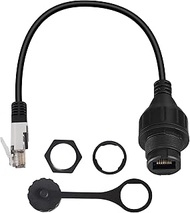 QIANRENON RJ45 Panel Mount Waterproof Connector CAT5e 8P8C Male to Female Outdoor Ethernet LAN Netwo