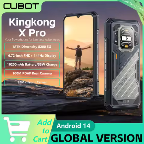 CUBOT KINGKONG X PRO 5G Rugged Smartphone MTK Dimensity 8200 6.72"Screen 144Hz 10200mAh 12GB/24GB RA