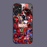 DK-71 Marvel X men Casing GLASS soft frame black VIVO iQOO Z6 Y35 Y22S Y28 Y75 Y55 Y22 V25 5G