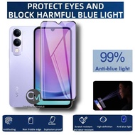 Anti blue light blue ray Tempered glass, full VIVO Y04 Y04S