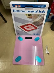 全新電子體重器 Electronic personal scale，附USB充電線，管理體重，保持健康