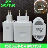 OPPO 45W Supervooc USB Type C Travel Adapter Charger + Cable Real Output 45W Fast Charging