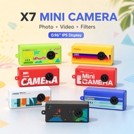 X7 Mini Retro Digital Camera 1080P Video VGA Photo Portable Thumb Camera 0.96" IPS Type-C TF Card