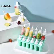 Lahtialu Silicone Popsicle Mold Jam Popsicle Mold 6/10 Compartment Popsicle Mold Set with Brush and Funnel Food Grade Silicone Leakproof Easy Release Diy Ice Pop for Southeast