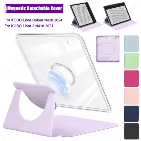 Magnetic Detachable Case For Kobo Libra Colour 2024 N428 7 inch Acrylic Back Cover For Kobo Libra 2 