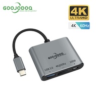 GOOJODOQ USB C HUB 4K 60Hz Type C to HDMI 2.0 PD 100W Adapter For Macbook Air Pro iPad Pro M2 M1 PC 