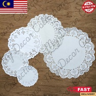 Doyleys Paper / Dolly Paper / Doily Doilies Paper / kertas dolly - 3.5" / 4.5" / 5.5" / 6.5" / 8.5"