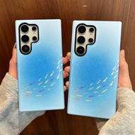 Ocean Fish Schools pattern protective case suitable for Samsung s26 s26ultra s22u s23 plus s23FE s24