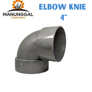 Keni L Knie Elbow Knee 4" inch AW GREST - FITTING PIPA PVC 4 inci / Keni Elbow Bengkokan Sambungan P