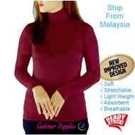 Inner Baju Turtleneck Cotton Lengan Panjang-Turtleneck Women-High Neck Inner-Baju Inner Leher Tinggi