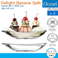 Ocean ถ้วยไอศครีม 24x11 ซม (6ใบ) Delight Banana Split Dish P02616 โอเชียน แก้วไอติม ถ้วยไอติม แก้วไอศครีมบานาน่าสปริท
