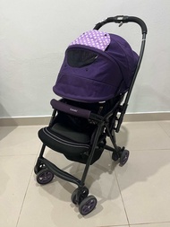 รถเข็นเด็ก Combi mechacal first สีม่วง สภาพนางฟ้า Baby Stroller :Used with perfect condition from ja