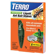 (8 STAKES) Terro Outdoor Liquid Ant Bait (Each Stake 7.3 ML) Ant Killer