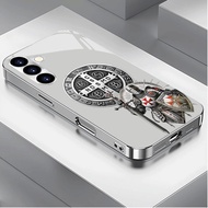 Knight Luxury Plated Frame Glass Phone Case For Samsung Galaxy S22 S23 S24 S25 Ultra A22 A23 A25 A33