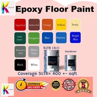 1L//5L EPOXY FLOOR PAINT [HEAVY DUTY] PROTECTIVE &amp; WATERPROOF COATING . Tiles &amp; Floor Paint