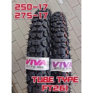 VIVA TYRE 17 Tube Type FT261 250-17 275-17 Cutting Tayar Cross