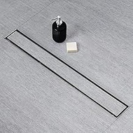SaniteModar Linear Shower Drain, 2 in 1 Tile Insert & Flat Cover Shower Drain 32 inch, Brushed 304 S