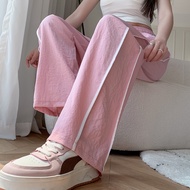 Thin Tencel Cotton Linen Pants Narrow Wide-Leg Pants Drape Straight Casual Pants Women's Long Pants