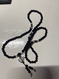 天然黑瑪瑙108顆佛珠手鍊