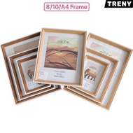4R 6R 8R A4 Minimalist Photo Frame Wooden Frame Certificate Wall Stand Home Decoration Gift DIY Gift