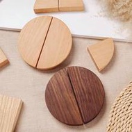 Walnut Wooden Cabinet Door Pulls Wardrobe Cupboards Drawer Semicircle Handles Drawer Wardrobe Wood F