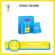 Kondom Durex Extra Safe Isi 3 Sachet Condom Tebal Anti Bocor