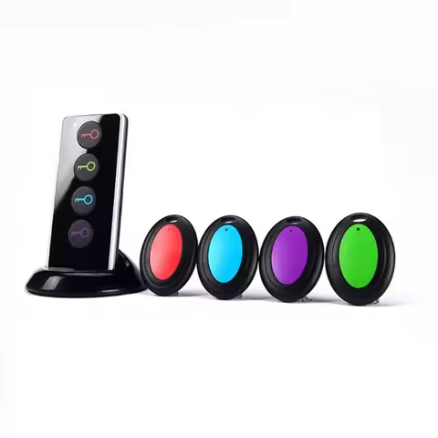 090F Remote for Key Finder, item Wireless RF Item Locator with Base Support for Keys Pets (4 Receive