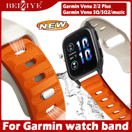 Soft ซิลิโคน Sport สายนาฬิกา For Garmin Venu SQ / SQ 2 music สาย For Garmin Venu 2 / 2 Plus สาย นาฬิกา สมาร์ทวอทช์ สายนาฬิกาข้อมือสำหรับ Replacement Accessories