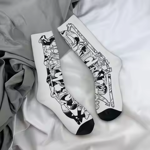Funny Sock One Piece One Piece Manga Harajuku Quality Pattern Printed Men Socks Novelty Men's Socks